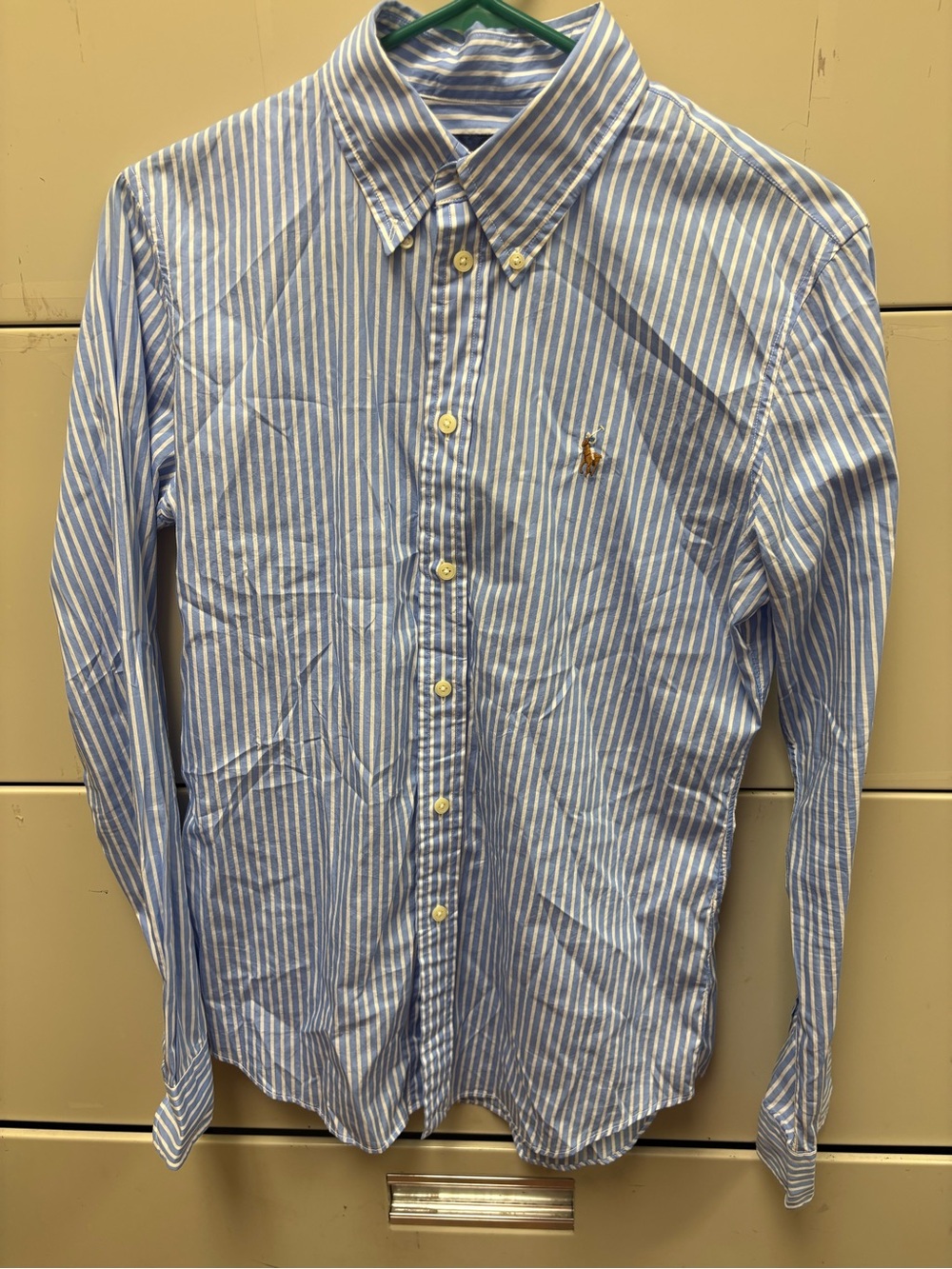 Ralph Lauren Polo Blue & White Striped Men's Button-Down Shirt